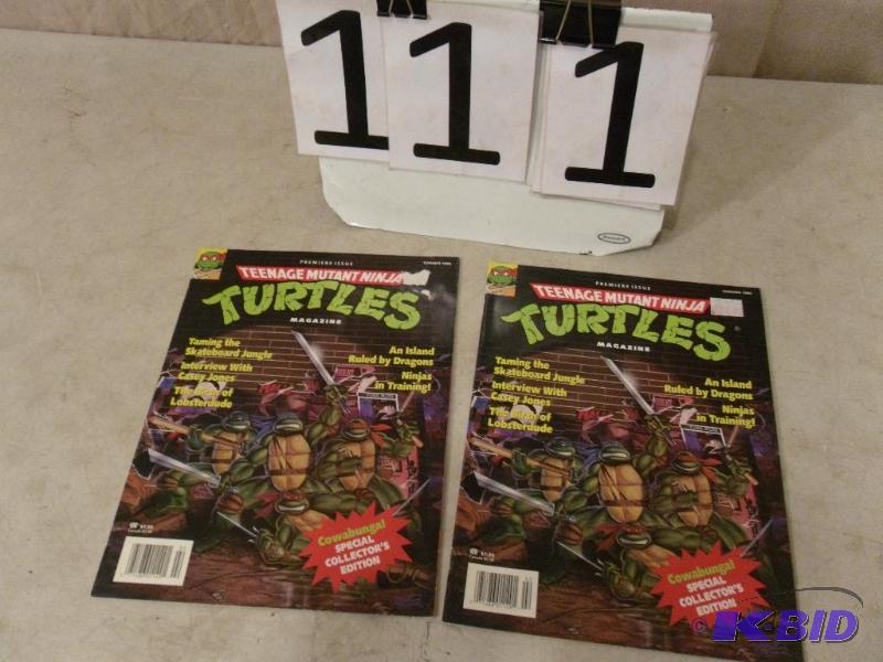lot 111 image: 2 Premier Issue Teenage Mutant Ninja Turtles ...