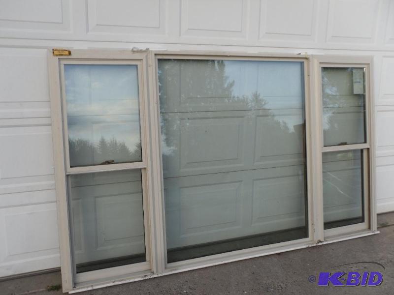 lot 115 image: New Large Vinyl&nbspWindow with Wood Style W...