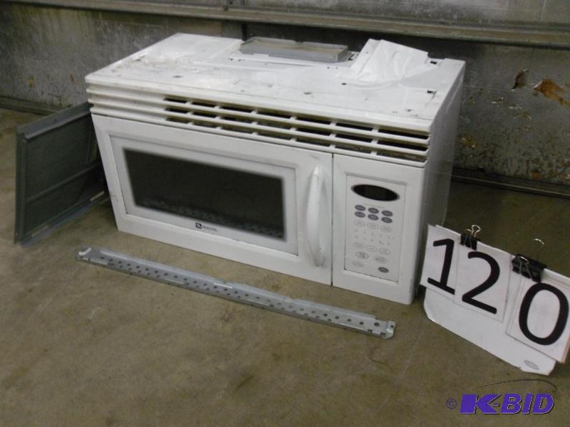 lot 120 image: Maytag Over The Range Microwave and Exhaust F...