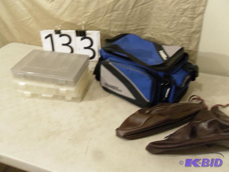 lot 133 image: Gander Mountain Soft Sided Tackle Box with 3 ...