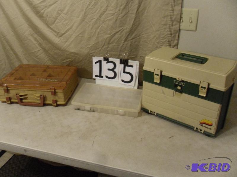 lot 135 image: Plano Organizer and 2 Plano Tackle Boxes. One...