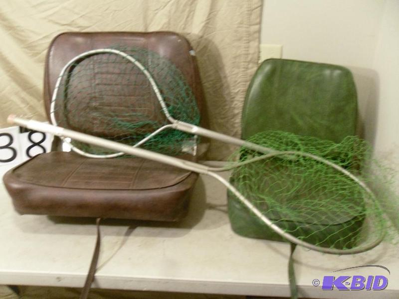 lot 138 image: 2 Boat Seat and 2 Fishing Nets....