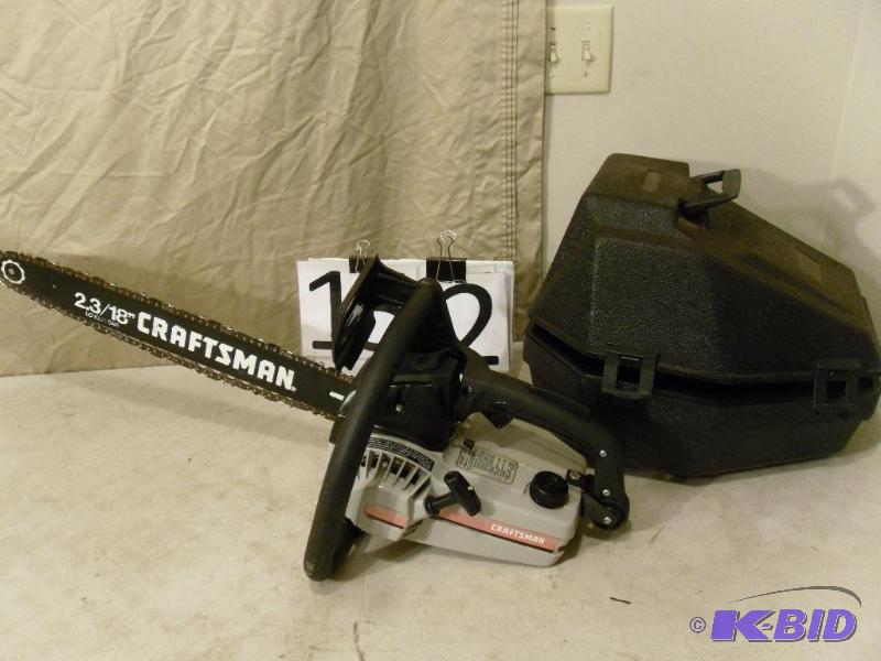 lot 152 image: Craftsman 18" Chain Saw with Case. 530-0...