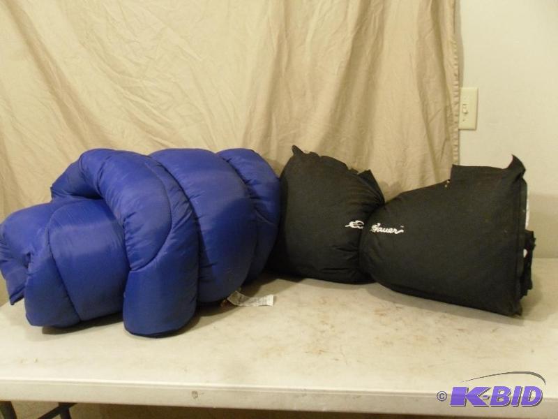 lot 182 image: Coleman Sleeping Bag and Blow Up Camp Mat (un...