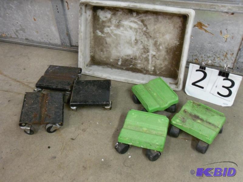 lot 23 image: 2 Sets of Snowmobile Dollies. Arctic Cat Bran...