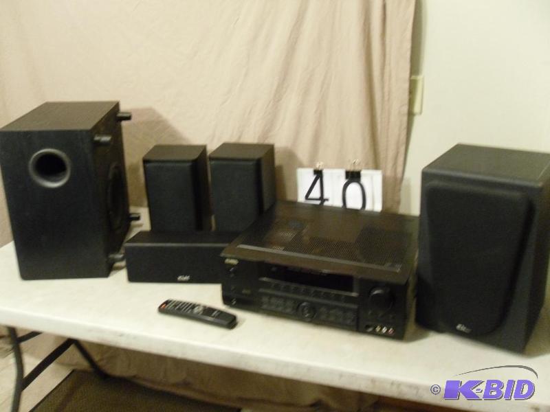 lot 40 image: KLH Digital Surround Sound System. Receiver i...