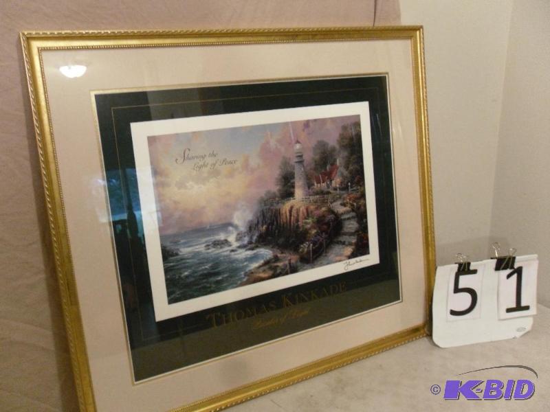 lot 51 image: Large Thomas Kinkade&nbspPainter of Light Fr...