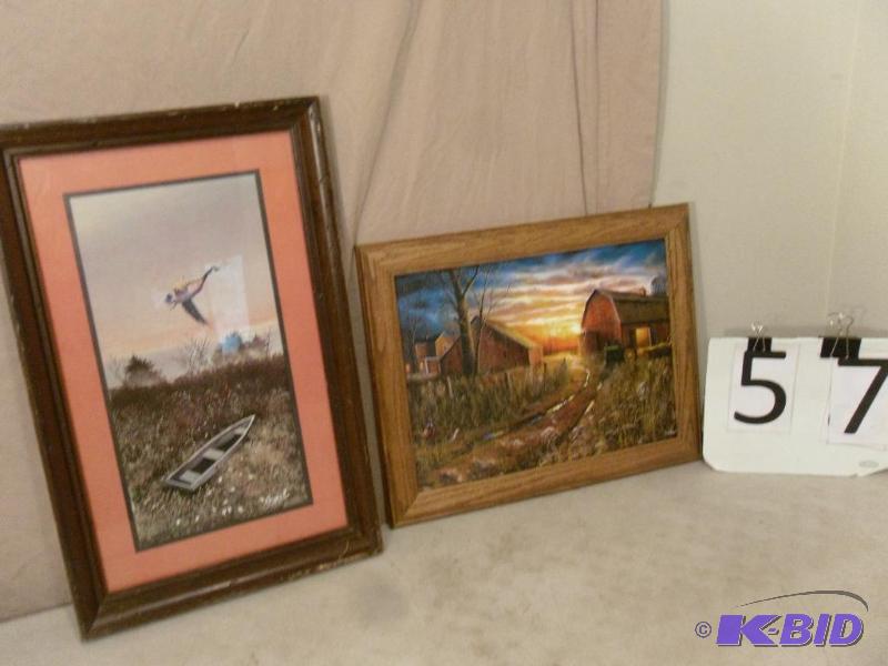 lot 57 image: Ample Geese Framed Print and Framed Jim Hans...