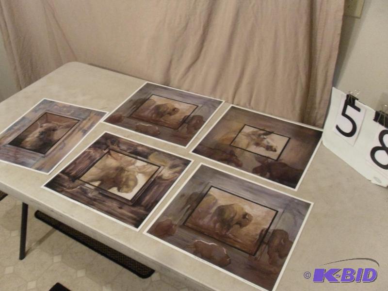 lot 58 image: Lot of 5 Unframed Prints by Mary Roberson. &q...
