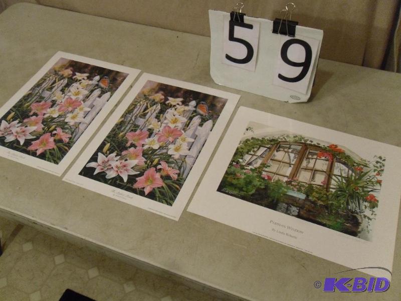 lot 59 image: Lot of 3 Unframed Prints. The Perfect Perch b...