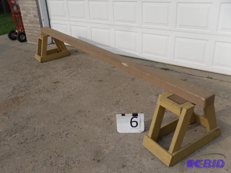 lot 6 image: 12 Ft Long Gymnastics Balance Beam.&nbspAppr...