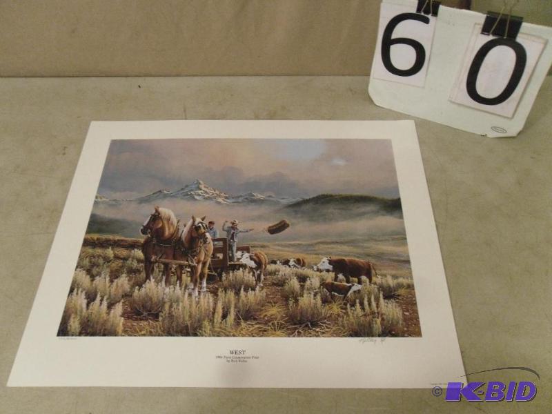 lot 60 image: West 1986 Farm Conservation Print by Rick Kel...