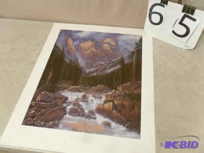lot 65 image: Where Trails End by Derk Hansen. Measures app...