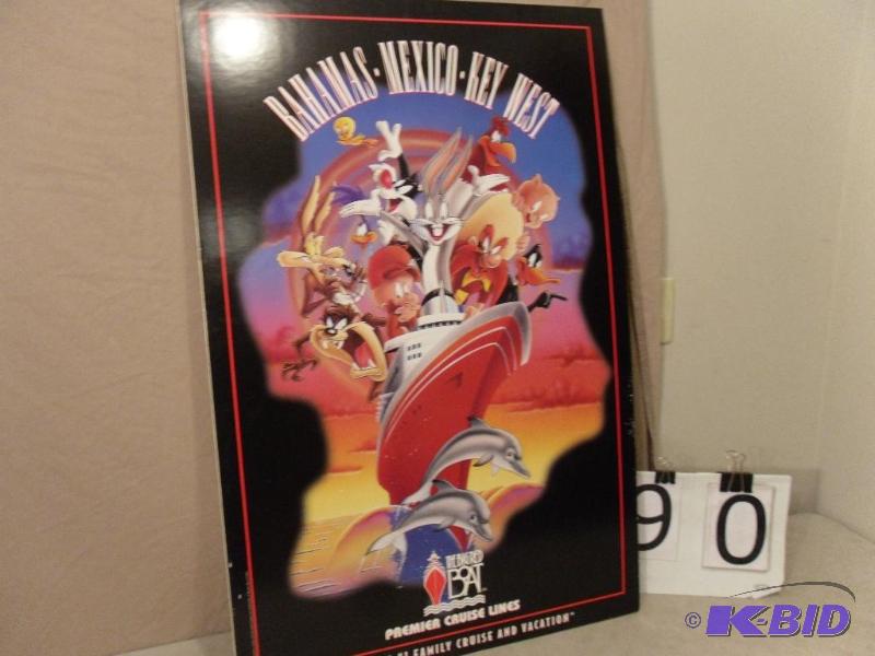 lot 90 image: Looney Tunes Poster on Foamboard. The Big Red...