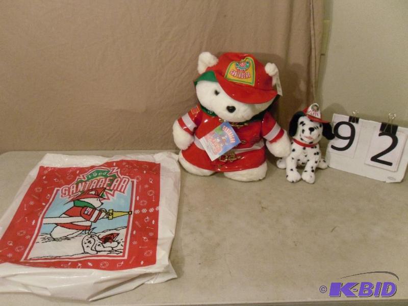 lot 92 image: 1996 Daytons&nbspFirefighter Santabear with ...