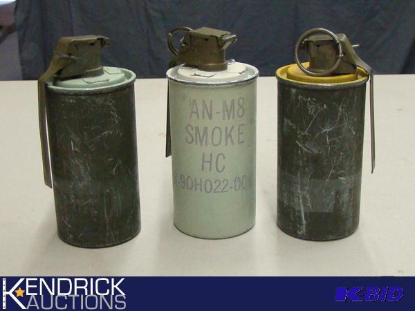 3 Military Smoke Grenades