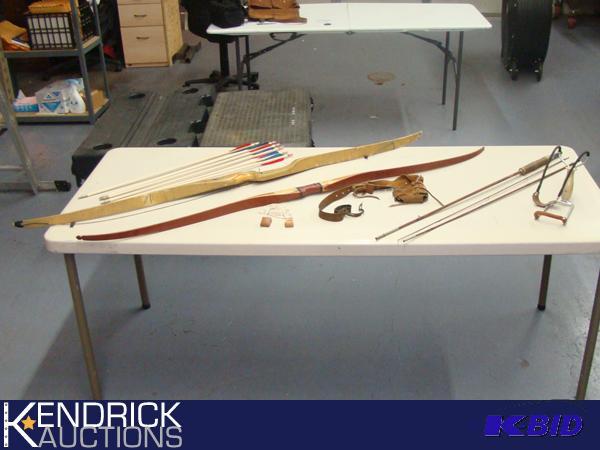 Lot of Bows, Arrows, and Wrist Sling Shot