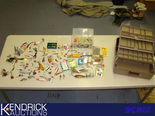 Lot of Fishing Lures, and Tackle Box