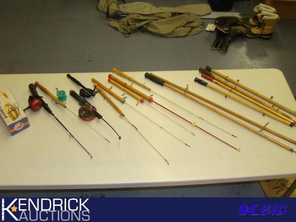 Lot of Vintage Fishing, and Ice Fishing Rods