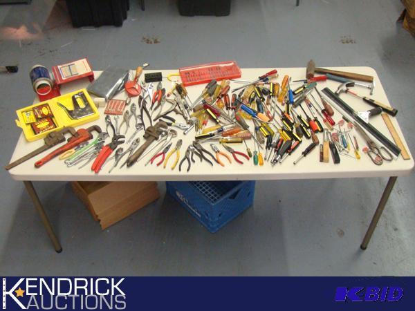 Large Lot of Screw Drivers, Wrenches, and Other Hand Tools