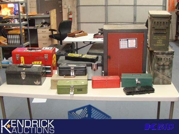 Large Lot of Metal Tool Boxes