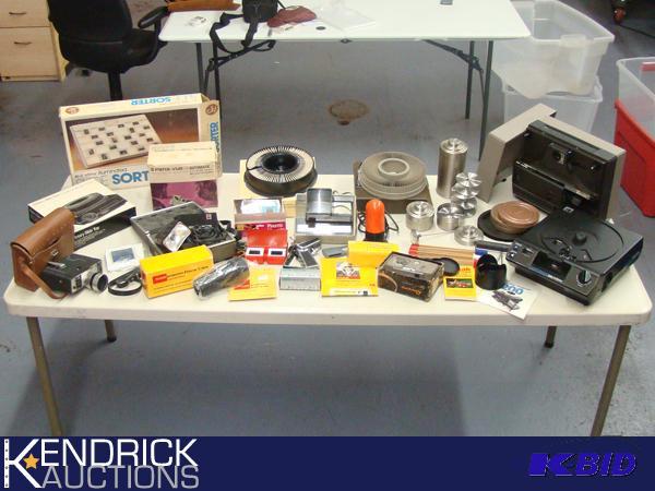 Lot of Slide Projectors, Movie Projector, and Photography Accessories