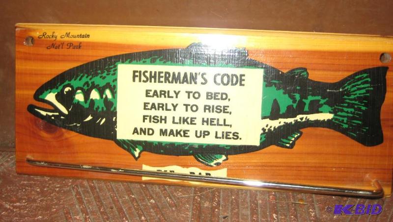 lot 045 image: The Fishermans Code Tie Rack from Rocky Mountain National Park Park