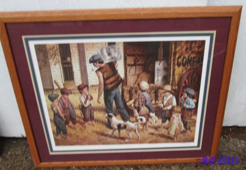 framed artwork ice block delivery 29&quotx34...
