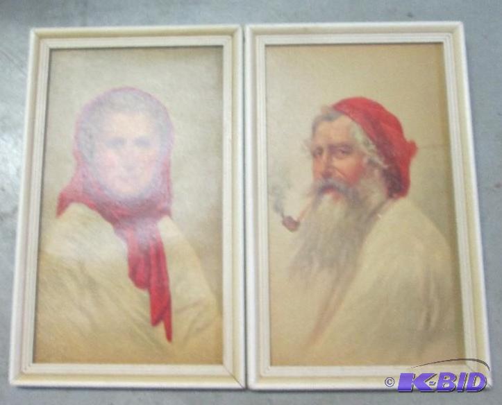 2 framed prints One man and one woman 13&quot...