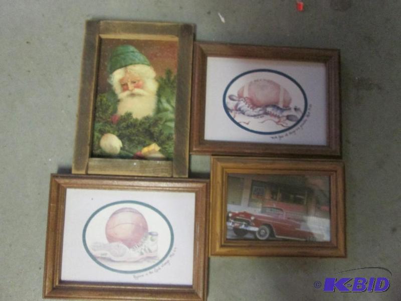 lot of 4 framed art&quotWith God all things ...