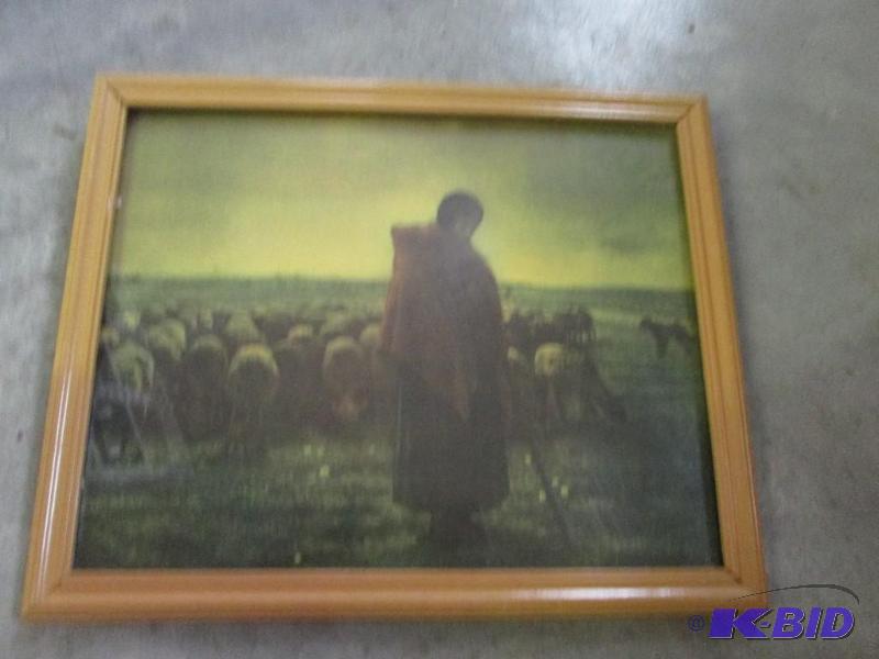 framed print shepherd with sheep 11&quotx 9&...