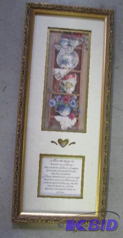 framed print with a saying &quotMay this hou...