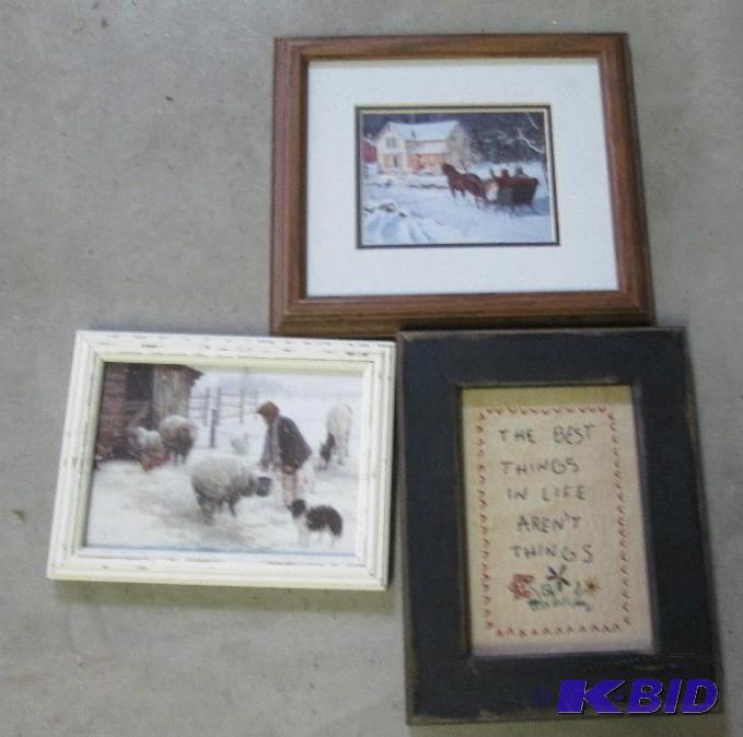 lot of 3 framed artwork &quotThe best things...