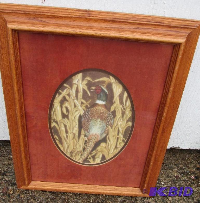 framed artwork - phesant 20&quotx16&quot...