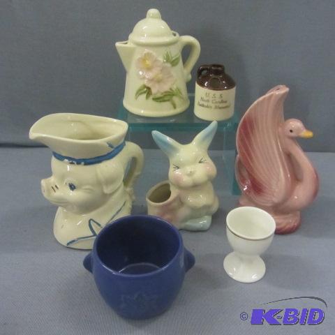 lot 23 image: Ceramic Pig, Flamingo