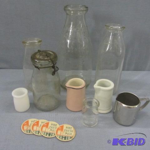 lot 28 image: Milk Bottles, Creamers