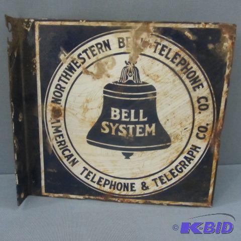 lot 4 image: Porcelain NW Bell Sign