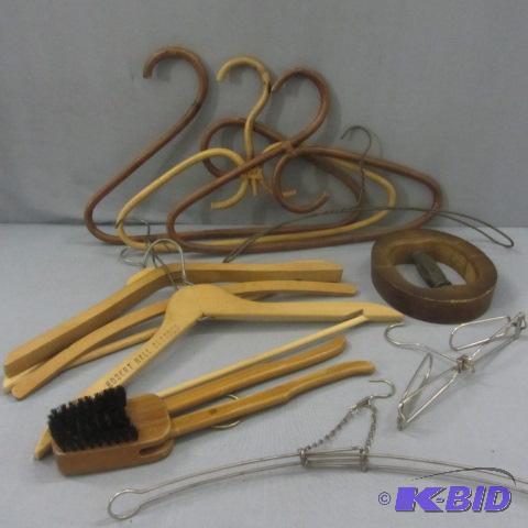 lot 65 image: Hat Stretcher, Wood Hangers