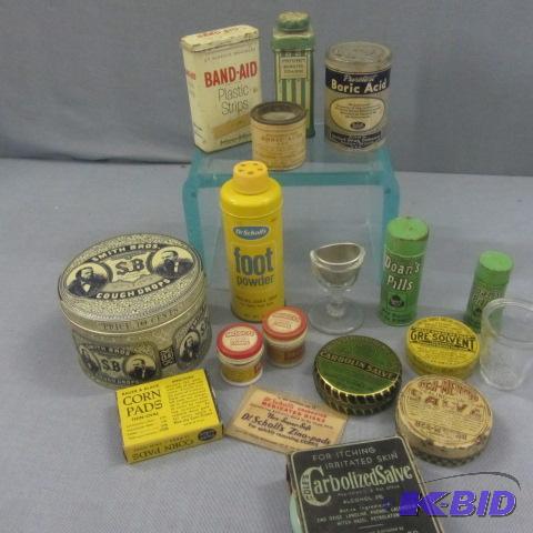 lot 70 image: Medicinal Tins and Cups