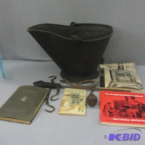 lot 95 image: Scale, Bucket, Cook Books