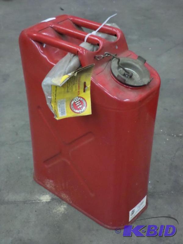 lot 33 image: 5-Gallon Steel Jerry Can...