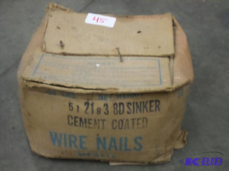 lot 45 image: 50# Box Of 8D Sinker Wire Nails...