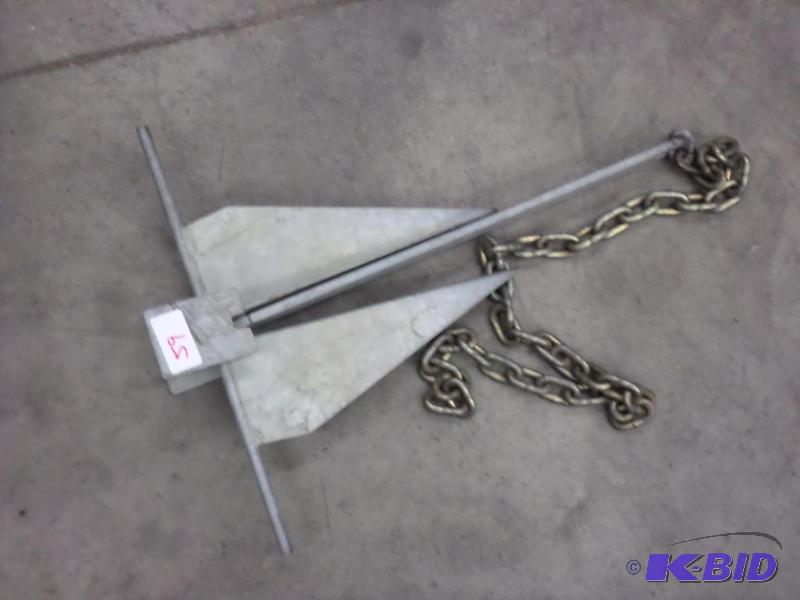 lot 59 image: Galvanized Steel Boat Anchor...