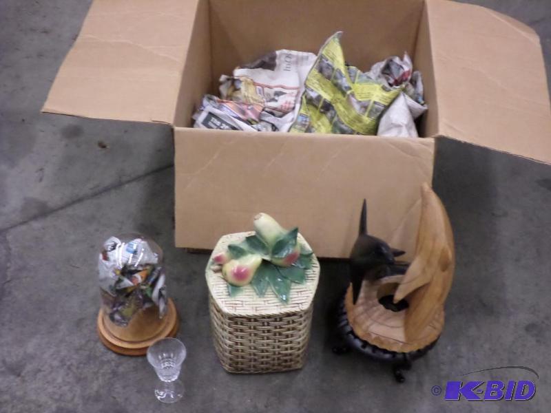 lot 66 image: Box Lot Animal Figurines, Knick-Knacks, Etc...