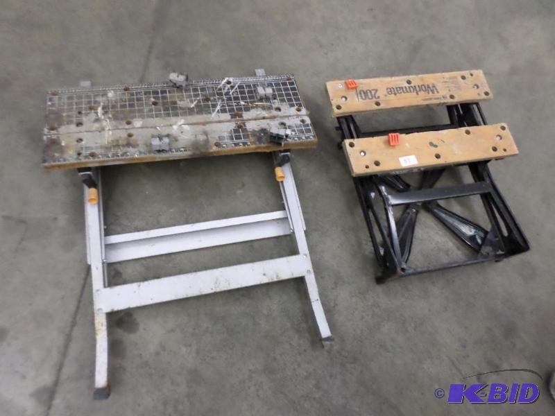 lot 86 image: (2) Portable Work Tables...