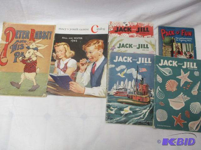 lot 00048 image: Lot of 7 Childrens Magazines Youth Peter Rabbit Macys Jack & Jill