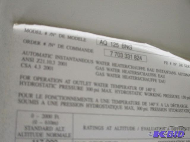 Bosch Tankless Aqua Star Natural Gas Water Heater | Awesome Estate and  Consignment Auction-September #1 | K-BID