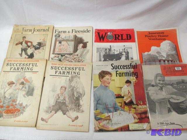 lot 46 image: Antique Lot of 8 Farming Magazine Farm Successful Farming Farm Journal Farm & Fireside
