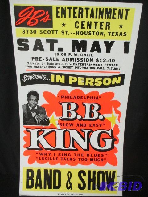 lot 59 image: BB King Concert Music Poster Houston Philadelphia