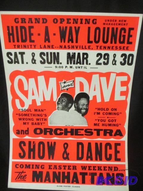 lot 60 image: Sam and Dave Concert Poster Nashville Tennessee